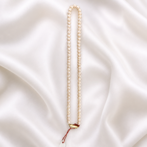 Classic Pearl Gold Spacer Necklace